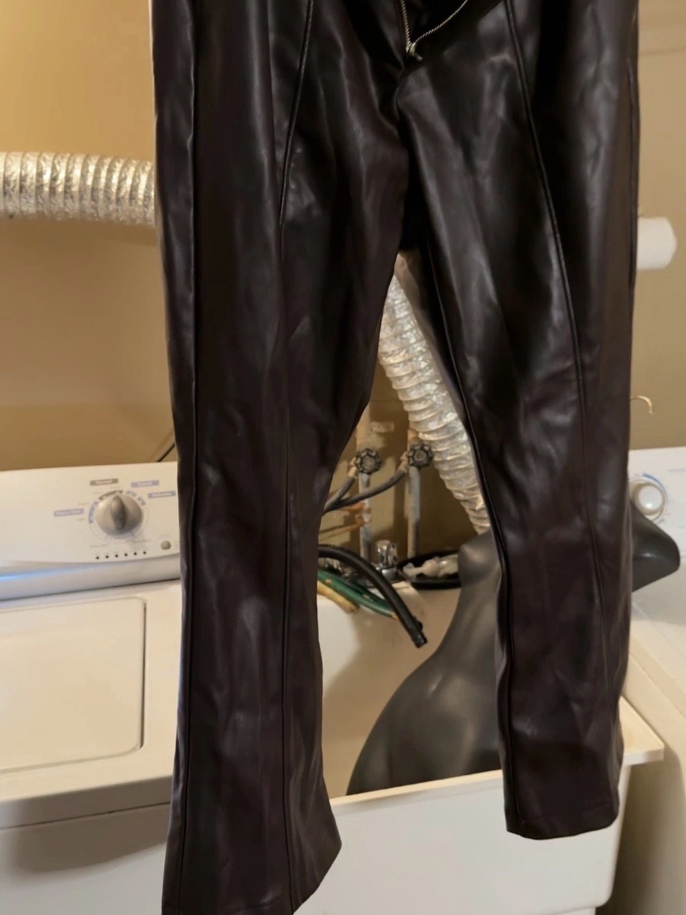 INC International Concepts Black Faux Leather women pants